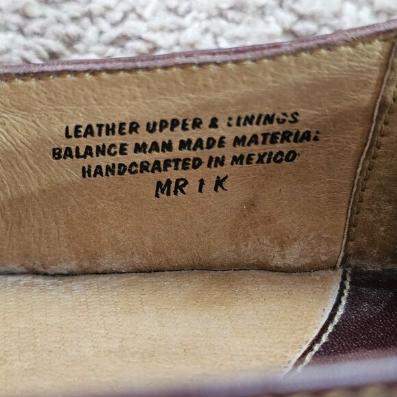 Born Tassel Loafers Mens 9 Brown Leather Slip On Dress Shoes B-6203 Handcrafted - Picture 6 of 10